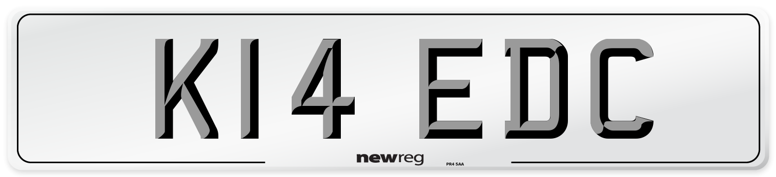 K14 EDC Number Plate from New Reg